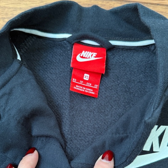 Nike Black Jersey Bomber Jacket XS - Picture 3 of 5